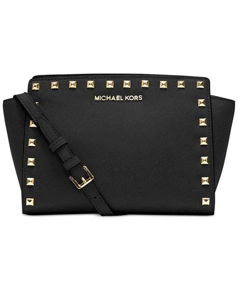 michael kors selma stud messenger medium